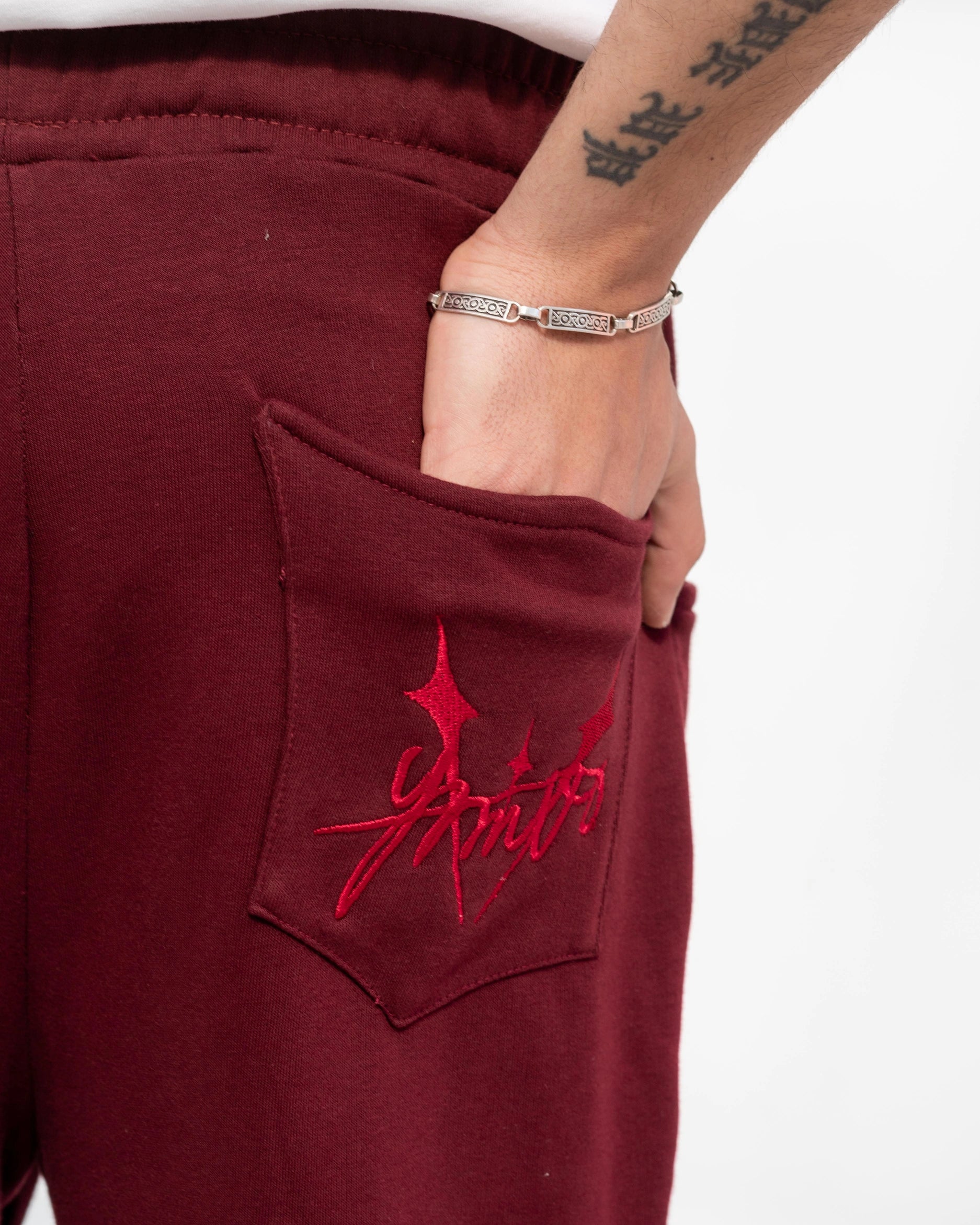 Center seam sweatpants Burgandy