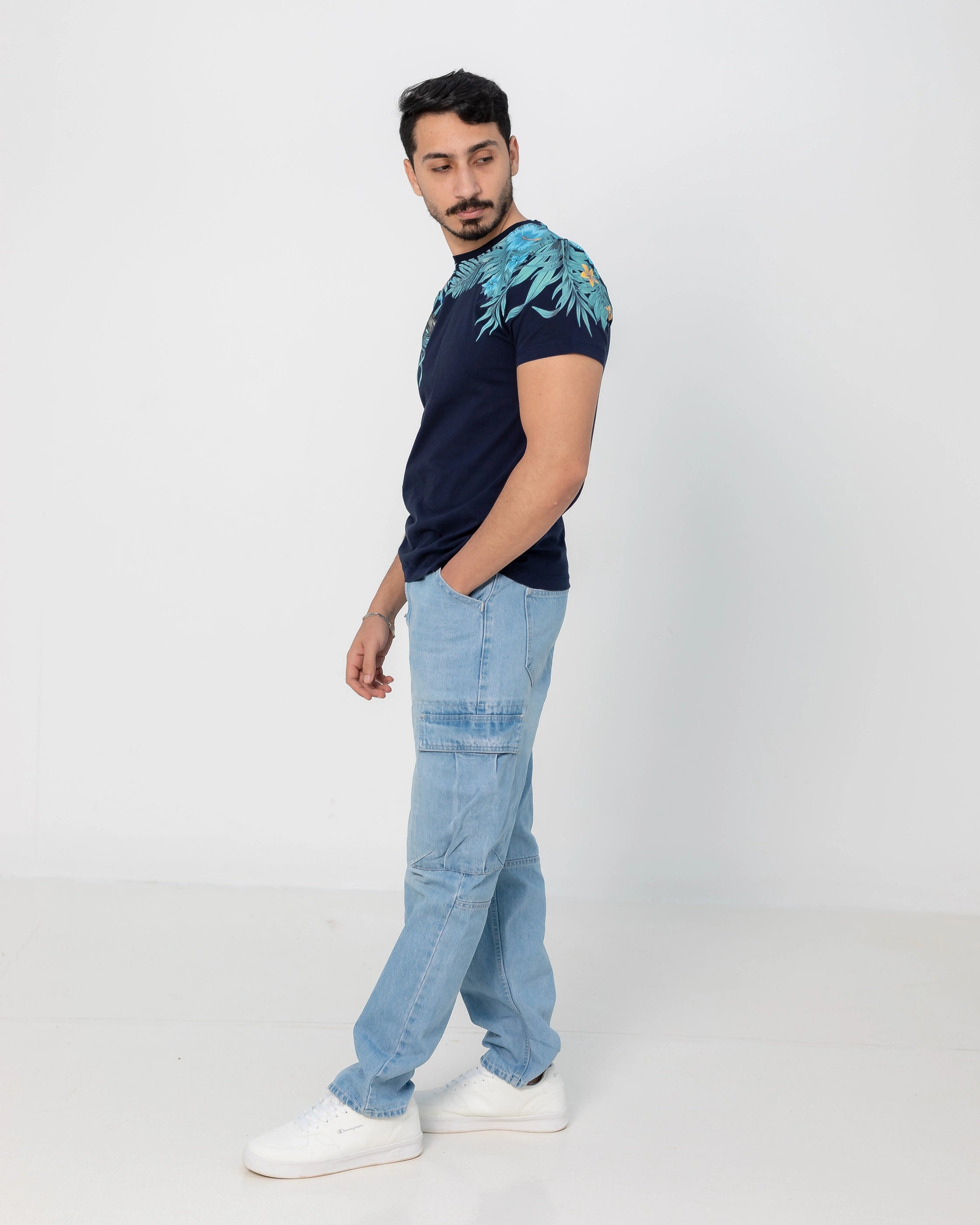 Regular fit T-shirt Dark blue