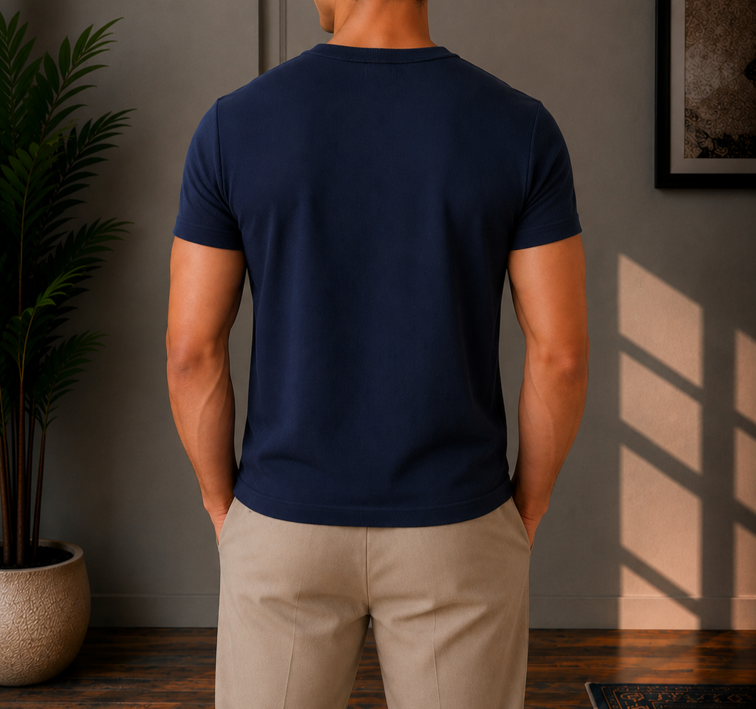 Henley V- shirt  Navy