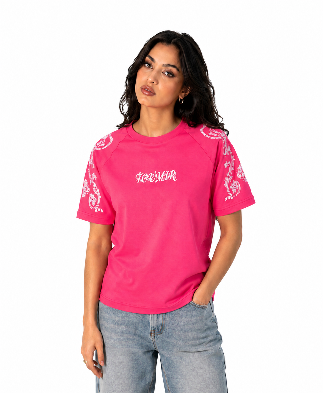 Raglan T-shirt Pink – Youmir Raglan T-shirt Pink – Youmir